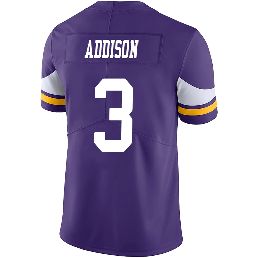 #3 Jordan Addison Player MN.Vikings Purple Vapor F.U.S.E. Retired Limited Football Jerseys