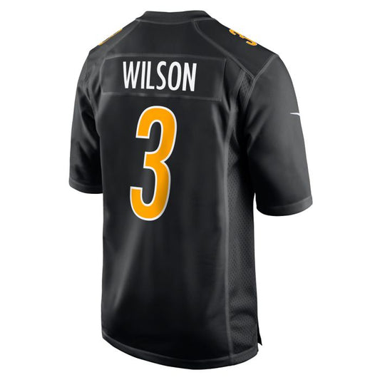 P.Steelers #3 Russell Wilson Player Replica Carbon Stitched American Football Jerseys