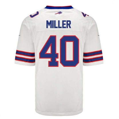 B.Bills #40 Von Miller Player White Game Jersey -Stitched American Football Jerseys