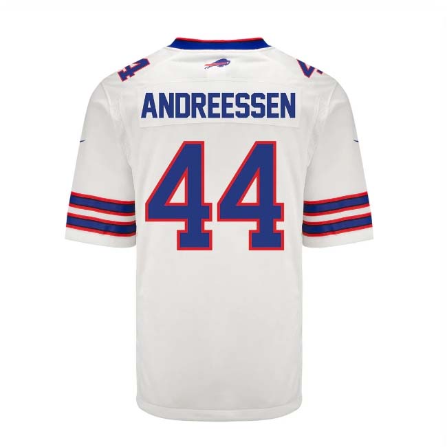 B.Bills #44 Joe Andreessen Player White Game Jersey -Stitched American Football Jerseys