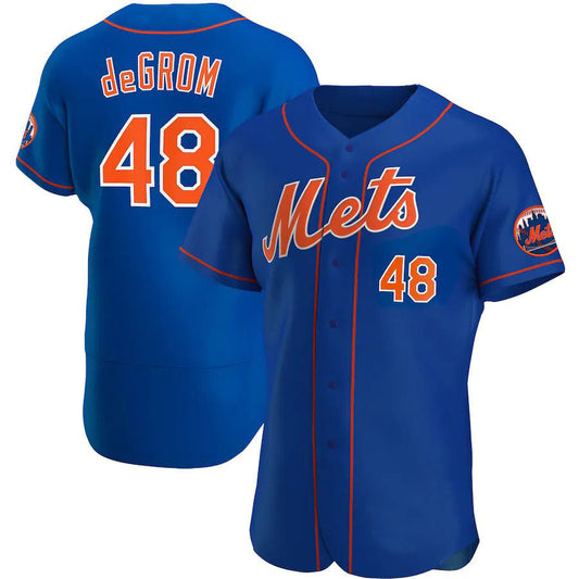 NY.Mets #48 Jacob Degrom Royal Game Baseball Jerseys Player Jersey