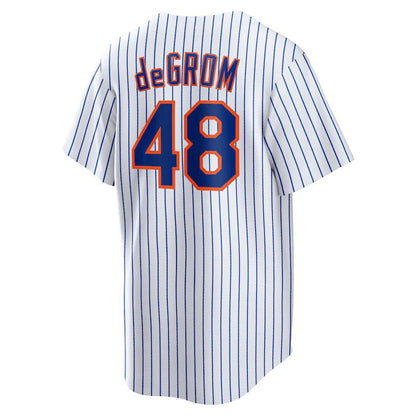 NY.Mets #48 Jacob Degrom White Game Jersey Player Baseball Jerseys