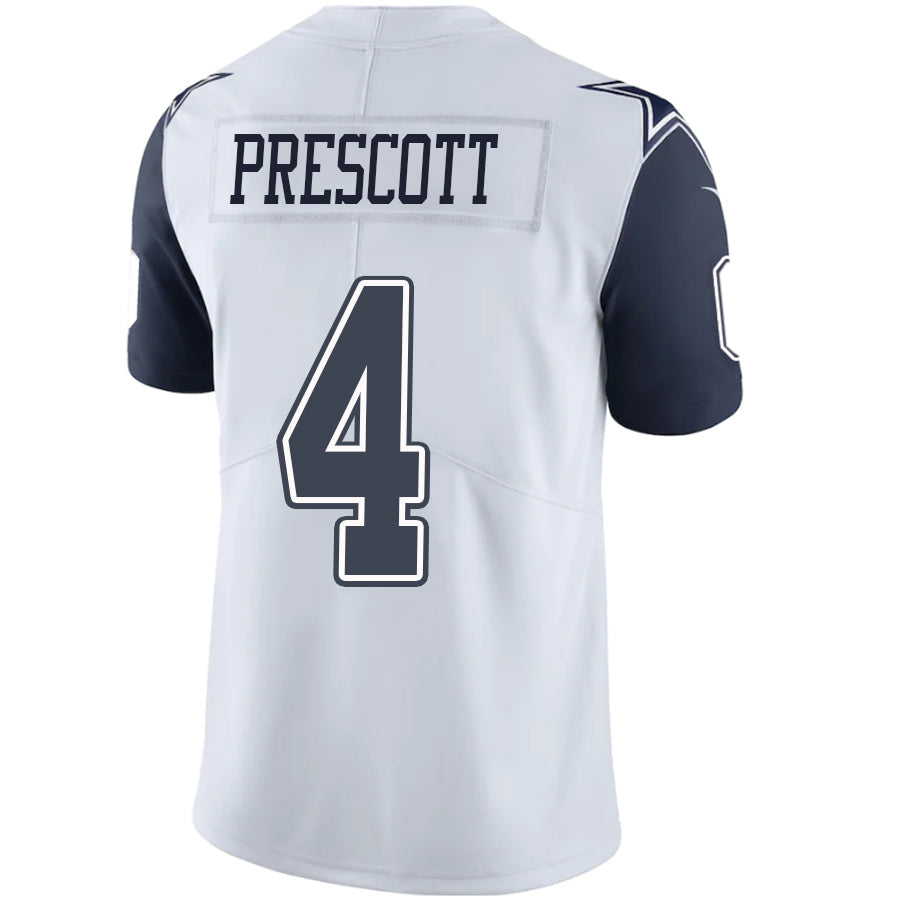 D.Cowboys #4 Dak Prescott Player White Vapor F.U.S.E. Limited Football Jerseys