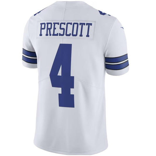 D.Cowboys #4 Dak Prescott White Vapor Untouchable Limited Player Football Jerseys