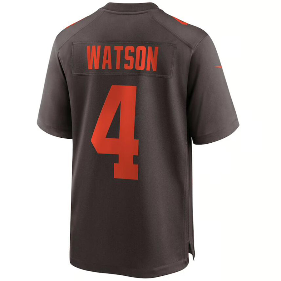 C.Browns #4 Deshaun Watson Brown Player Alternate Game Stitched Football Jerseys