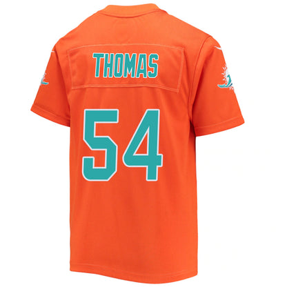 #54 Zach Thomas Player M.Dolphins Orange Game Football Jerseys