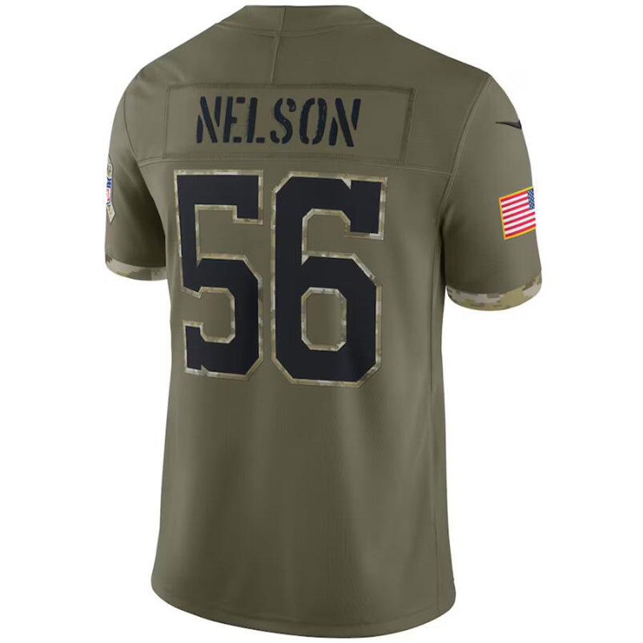 IN.Colts #56 Quenton Nelson Player Olive Salute To Service Limited Football Jerseys