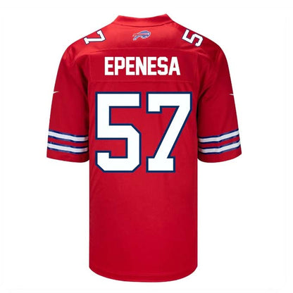 B.Bills #57 A.J. Epenesa Player Red Game Jersey -Stitched American Football Jerseys