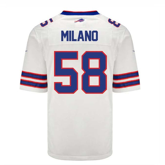 B.Bills #58 Matt Milano Player White Game Jersey -Stitched American Football Jerseys