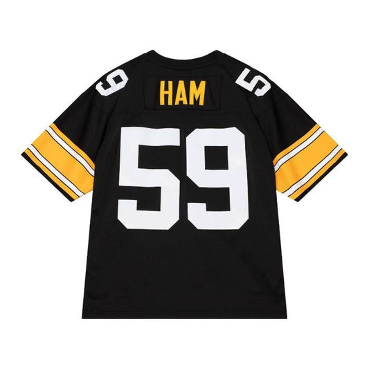 P.Steelers #59 Jack Ham Player Black Mitchell & Ness Limited/Replica Stitched American Football Jerseys