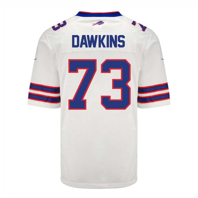 B.Bills #73 Dion Dawkins Player Game Jersey - White Stitched American Football Jerseys