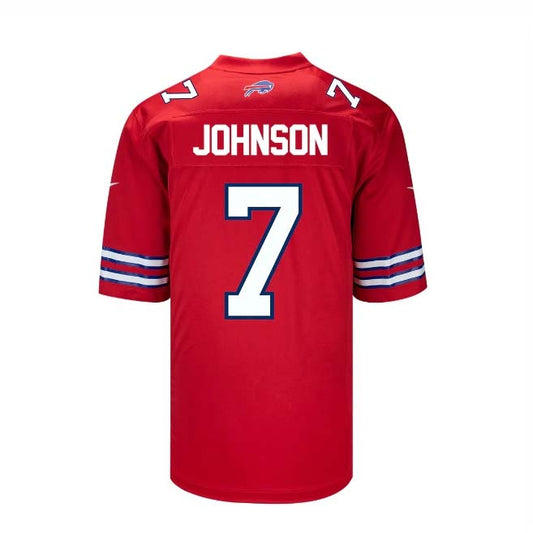 B.Bills #7 Taron Johnson Player Red Game Jersey -American Stitched Football Jerseys