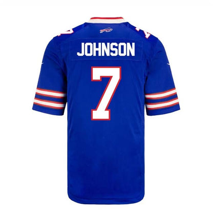 B.Bills #7 Taron Johnson Player Royal Game Jersey -American Stitched Football Jerseys