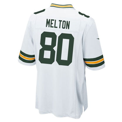 GB.Packers #80 Bo Melton Player White Game Jersey Stitched American Football Jerseys