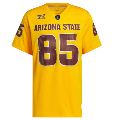 A.State Sun Devils #85 Player Premier Strategy Jersey - Gold Stitched American College Jerseys