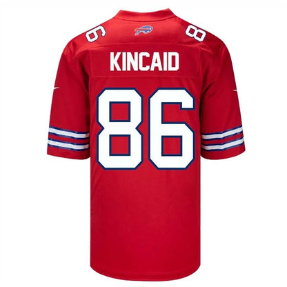 B.Bills #86 Dalton Kincaid Player Game Jersey - Red Stitched American Football Jerseys