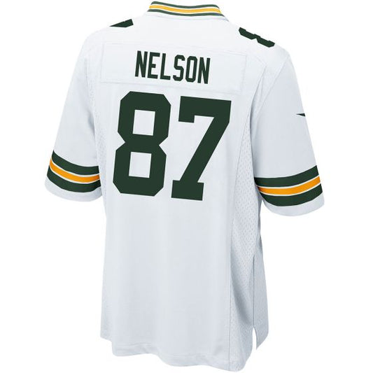 GB.Packers #87 Jordy Nelson White Game Player Jersey Stitched American Football Jerseys