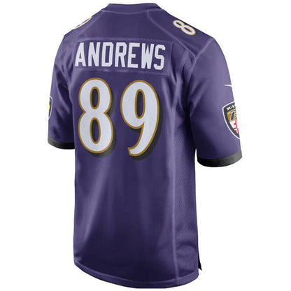 B.Ravens #89 Mark Andrews Purple Player Game Stitched Football Jerseys