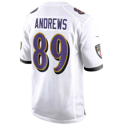 B.Ravens #89 Mark Andrews White Player Game Stitched Football Jerseys