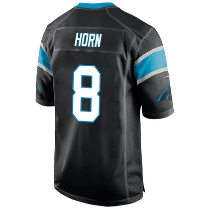 C.Panthers #8 Jaycee Horn Black Player Game Stitched Football Jerseys