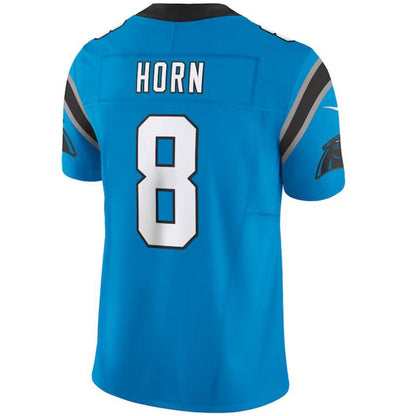 C.Panthers #8 Jaycee Horn Blue Vapor F.U.S.E. Limited Player Football Jerseys