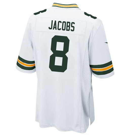 GB.Packers #8 Josh Jacobs Player White Game Jersey Stitched American Football Jerseys