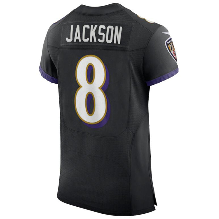 B.Ravens #8 Lamar Jackson Black Player Vapor Elite Stitched Football Jerseys