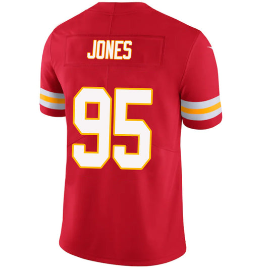 #95 Chris Jones Player KC.Chiefs Red Vapor F.U.S.E. Limited Football Jerseys