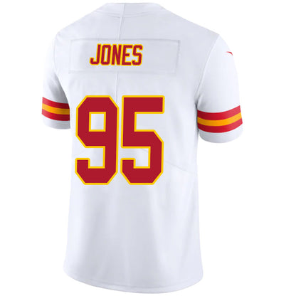 #95 Chris Jones Player KC.Chiefs White Vapor F.U.S.E. Limited Football Jerseys