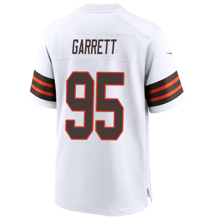 C.Browns #95 Myles Garrett Player White Game Stitched Football Jerseys