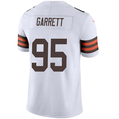 C.Browns #95 Myles Garrett White Player Vapor Limited Jersey American Stitched Football Jerseys