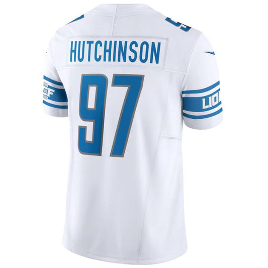 D.Lions #97 Aidan Hutchinson Player White Vapor F.U.S.E. Limited Stitched Football Jerseys