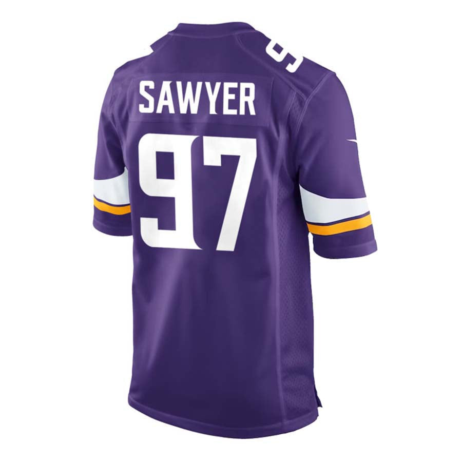 MN.Vikings #97 Talance Sawyer Player Team Game Jersey - Purple American Football Jerseys