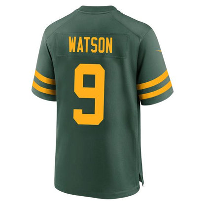 GB.Packers #9 Christian Watson 50s Green Classic Game Stitched American Player Football Jerseys