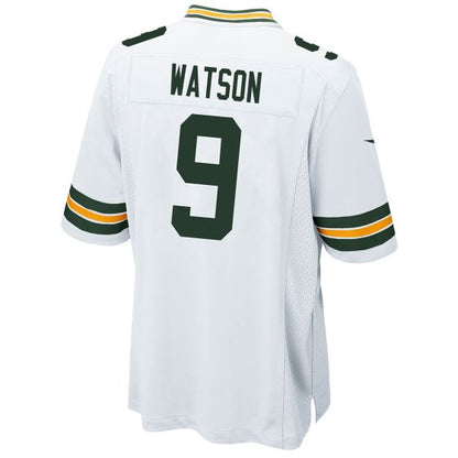 GB.Packers #9 Christian Watson White Game Player Jersey Stitched American Football Jerseys