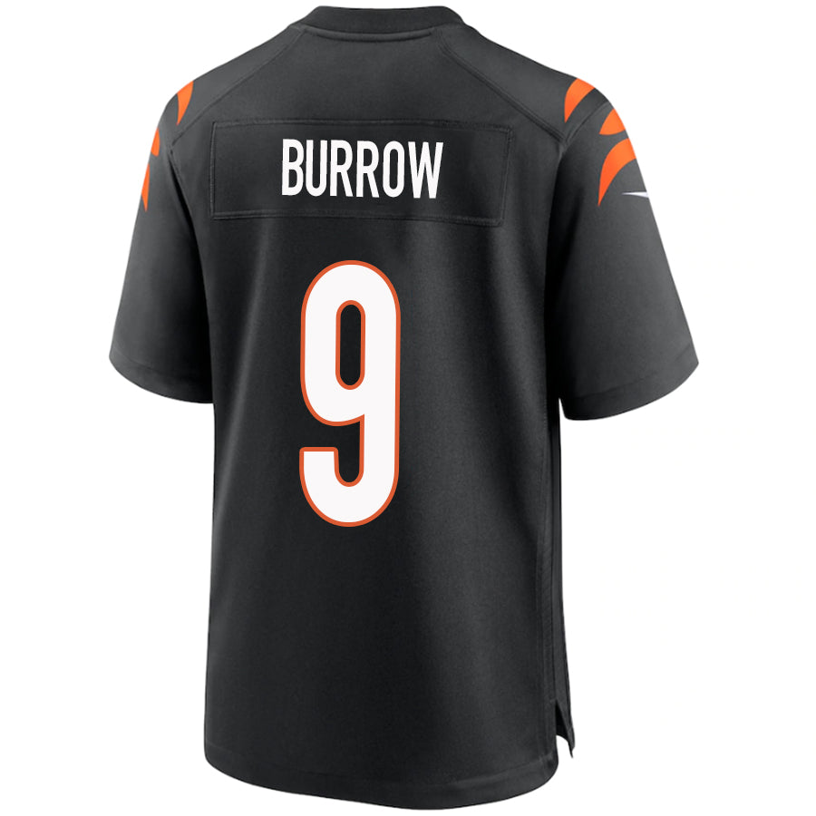 C.Bengals #9 Joe Burrow Black Player Game Stitched Football Jerseys