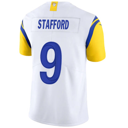 #9 Matthew Stafford Player LA.Rams White Stitched Game Football Jerseys