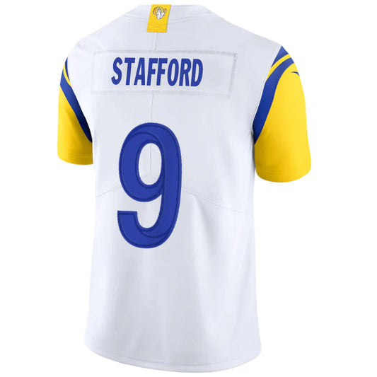 #9 Matthew Stafford Player LA.Rams White Stitched Game Football Jerseys