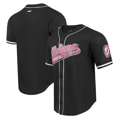 A.Crimson Tide Black Player Game Jersey Pro Standard Mesh Full-Button Replica Baseball Jerseys