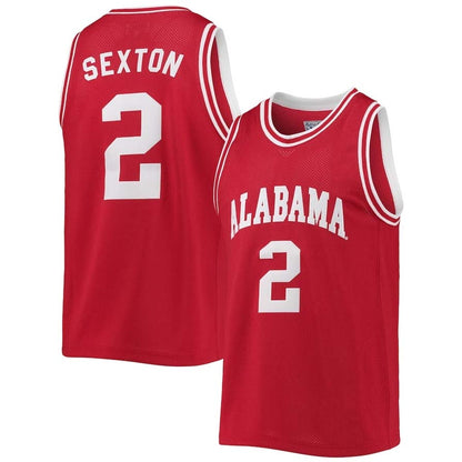 A.Crimson Tide #2 Collin Sexton Player Original Retro Brand Commemorative Classic Basketball Jersey - Crimson Stitched American College Jerseys