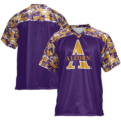 A.State Braves #1 Player Game Football Jersey - Purple American College Jerseys