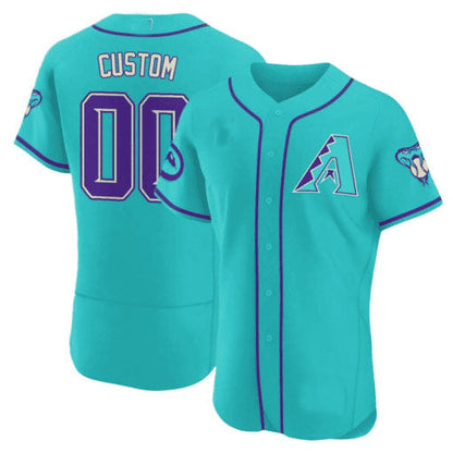 Custom A.Diamondbacks Teal Purple Game Jersey – Stitched Baseball Jerseys