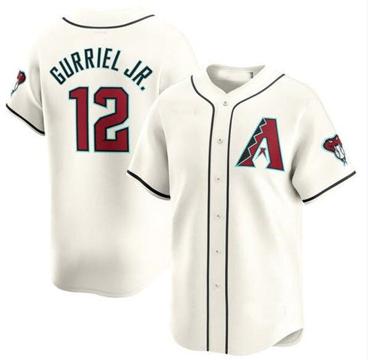 A.Diamondbacks #12 Lourdes Gurriel Jr. Cream Cool Base Stitched Baseball Jerseys Player Game Jersey