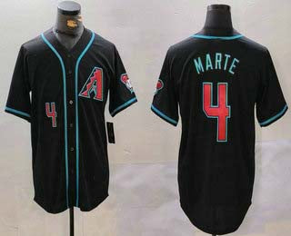 A.Diamondbacks #4 Ketel Marte Black Cool Base Limited Stitched Baseball Jerseys Player Jersey