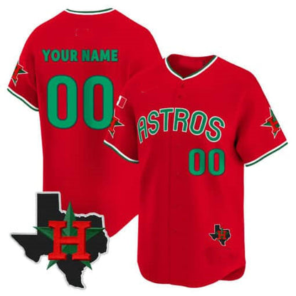 Custom H.Astros Mexico Texas Patch Vapor Premier Limited V3 – Stitched Baseball Jerseys