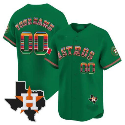 Custom H.Astros Mexico Texas Patch Vapor Premier Limited – All Stitched Baseball Jerseys