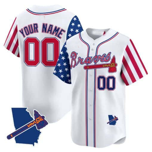 Custom A.Braves Independence Day Vapor Premier Limited V2 –Stitched Baseball Jerseys