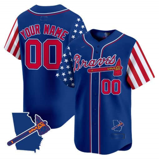 Custom A.Braves Independence Day Vapor Premier Limited V2 –Stitched Baseball Jerseys