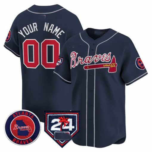 Custom A.Braves Spring Training Patch Vapor Premier Limited –Stitched Baseball Jerseys