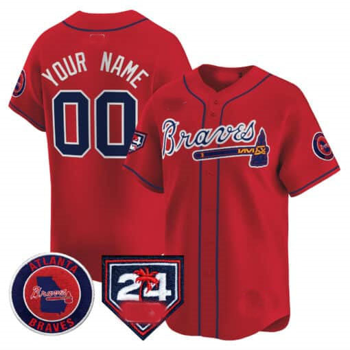 Custom A.Braves Spring Training Patch Vapor Premier Limited –Stitched Baseball Jerseys